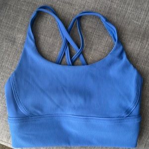 Blue Lululemon sports bra size 6